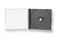 Boîtier jewel box pour 1 CD, vide, monté ou plateau à part, pour l'équipement des bibliothèques