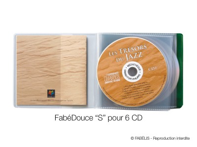 Étuis CD feutrine 1 à 6 CD - Ici pour 6 CD FabéDouce "S"