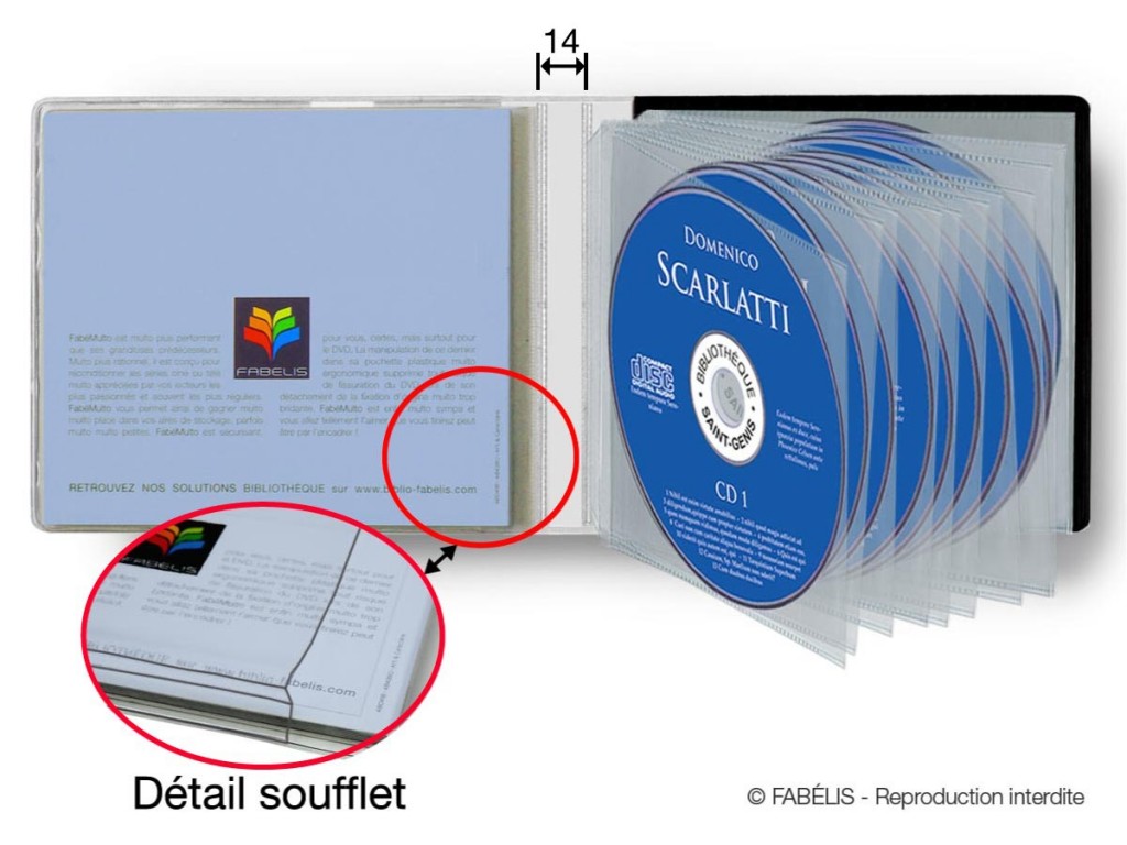 Pochettes CD souples, étuis : gain de place en bibliothèques - Fabélis