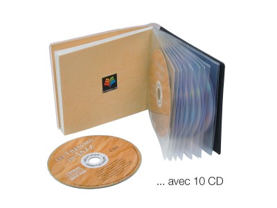 Pochette CD musique pour 10 CD, en bibliothèque