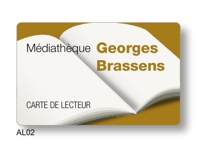 Carte le lecteur graphisme livre ouvert Médiathèque Georges Brassens