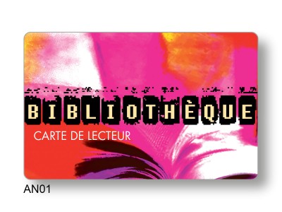 carte PVC fidélité bibliotheque