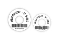 Macarons - adhésif de propriété pour CD et DVD avec code-barres pour utilisation en bibliothèques
