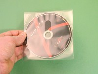 Pochette adhésive pour 1 CD avec découpe coup de pouce